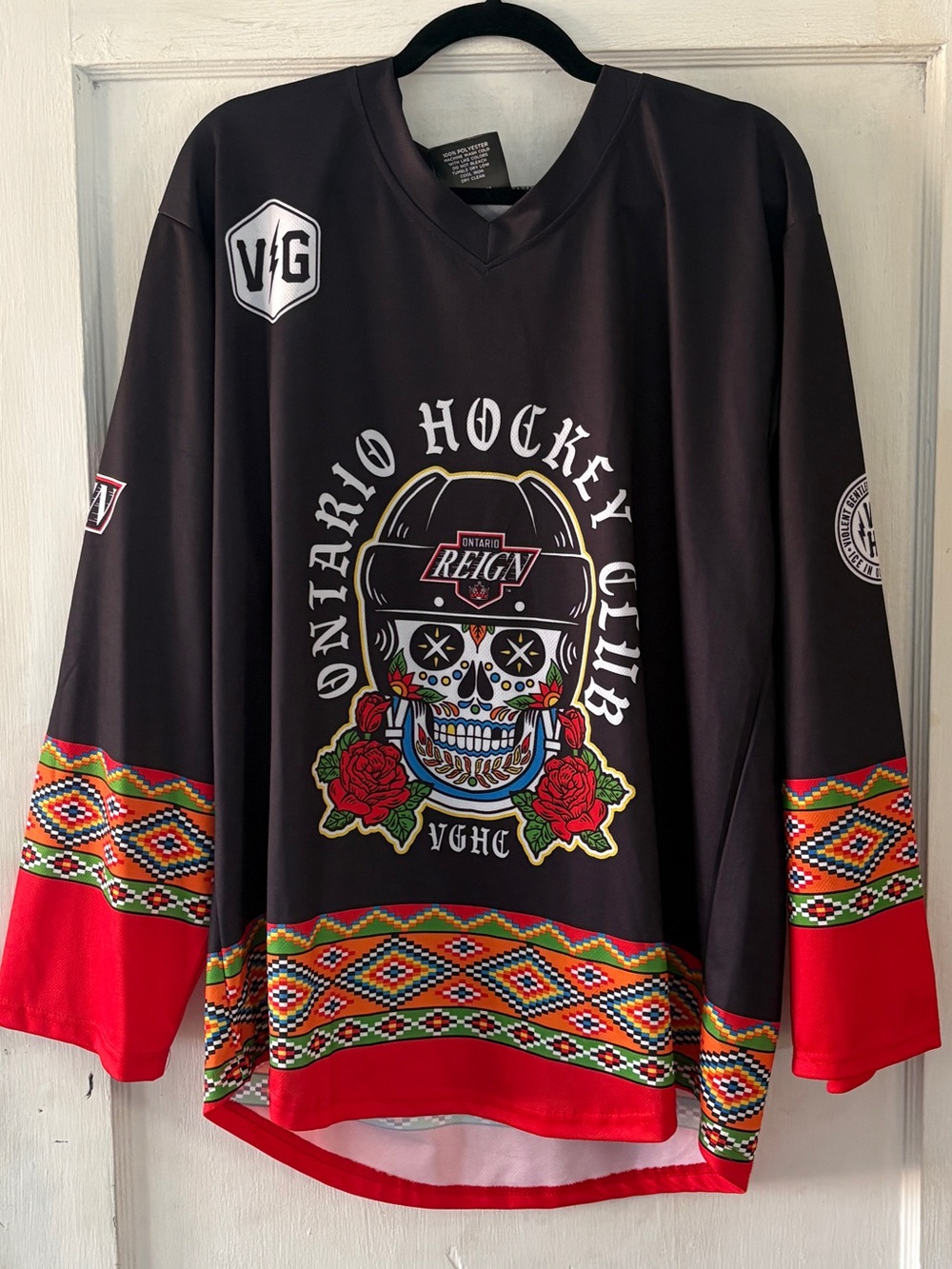 VIOLENT GENTLEMEN - ONTARIO REIGN - DIA DE LOS MUERTOS HOCKEY JERSEY